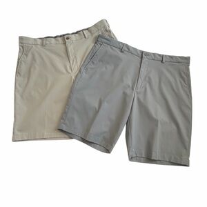 Walter Hagen Ultralight Khaki & Grey Casual Golf Shorts - Set (2) - W40”